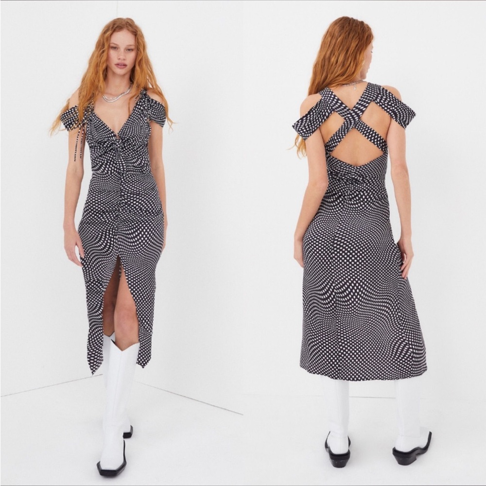 For Love and Lemons Beth Mini Black and White Dress